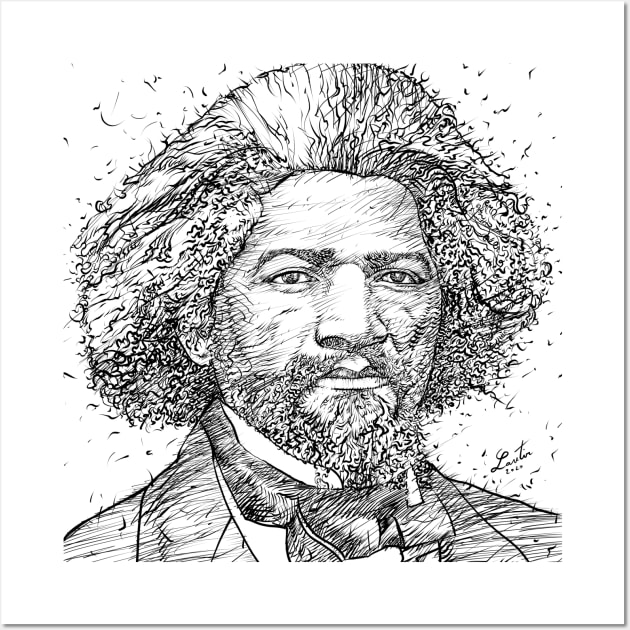 FREDERICK DOUGLASS ink portrait Wall Art by lautir